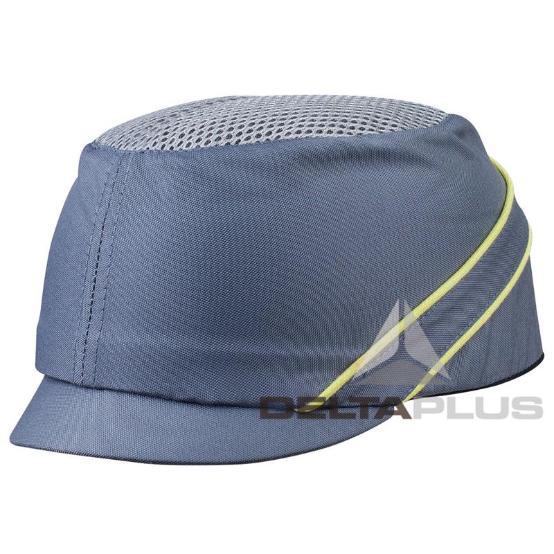 102130-GR 代尔塔DeltaPlus 3厘米帽檐PU涂层聚酰胺轻型防撞帽（灰色） 1顶